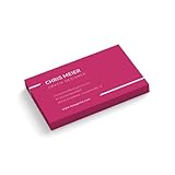 Visitenkarten personalisiert | Frame | Pink | 1-seitig | Querformat | Menge + Schriftfarbe + Papier zur Auswahl | selbst gestalten | hochwertig | 350 g Qualitätsdruck (Schrift weiß, 50 Stück)