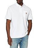 Carhartt Herren Contractor’S Work Pocket Polo Shirt, White, 2XL