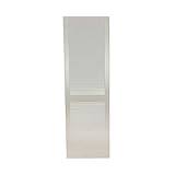 1-er Pack/Ein Stück Lamellentüren weiß seidenmatt mit geschlossenen Lamellen Kiefernholz 1980 x 594 x 21 mm für Regale, Schränke, Möbel - EINBAUFERTIG grundiert & lackiert