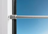 Deco4Me Klemmstange für Fenster Silber 60-90 ausziehbar Caféhausstange Vitragenstange ohne Bohren Gardinenstange
