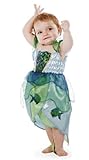 W3399-140-A blau-grün Kinder Mädchen Nixenkleid Wasserfeekostüm Gr.140