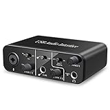USB Audio Interface mit XLR-Mikro, XLR Interface für Aufnahmen, Streaming und Podcasting PC Mac