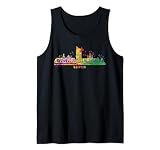 Leipziger Skyline Bunt Uniriese Stadtbild Leipzig Tank Top