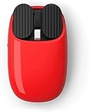 KANGNING USB Gaming Mäuse Wireless Maus 2 4G BT Dual Mode Anschluss Geste Spiel Büro Computer Maus-Einheitsgröße_rot WEL
