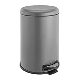 SVITA T20 Mülleimer Grau Treteimer Abfalleimer 20 Liter inkl. Inneneiner rund Küchen-Hilfe