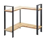 WENKO Küchen-Eckregal Lou aus Bambus [Platzsparend] Küchenregal Stehend Küchenorganizer mit 2 Eb