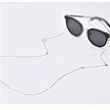 MJWDP Runde 18-karätige Gold-Brillenkette for Damen-Lanyard Mit Silbernem Sonnenbrillen-Lanyard Mit Rutschfestem Lanyard