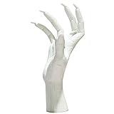 GANGGANG Hexe Handstatue Wanddekorationen - Harzpuppe 3D Angel Hand, Gruselige Hexenarmkulptur, Haus Halloween Dekoration(Size:12 * 11 * 23cm,Color:Weiß)