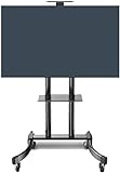 BUYAOBIAOXL TV Ständer 32 bis 65 Zoll Mobile TV Warenkorb Universal Flat Screen Roll TV-Ständer Trolley-Konsole for LED-LCD-Plasma-Flachbildschirme Ständer auf Rädern (Color : Black)