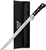 Cutluxe Schinkenmesser - 25cm Tranchiermesser für Fleisch und BBQ - Scharfes Messer aus deutschem Stahl - Volltang und ergonomisches Griffdesign - Artisan Serie
