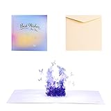 Grußgeschenkkarte Mutterdimensionale Karte Tagessegen Kristall DREI Blumen Grußkarte Geburtstagskarte Musik (A-H, One Size)