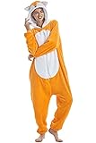 Pyjamas Onesies Cosplay Erwachsene Unisex Tiere Halloween Kostüm Kleid Loungewear, Fox, 46