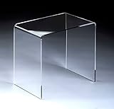 HOWE-Deko Hochwertiger Acryl-Glas Beistelltisch/Nachttisch, transparent, B44 x T29,5 cm, H 42,5 cm, Acryl-Glas-Stärke 8 mm