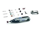 Dremel Lite 7760 Akku Multifunktionswerkzeug 3.6V, Set mit 15 Zubehörteilen, Variable Drehzal 8.000-25.000 U/min - zum Schnitzen, Gravieren, Schleifen, Schärfen, Reinigen, Polieren, Schmirg