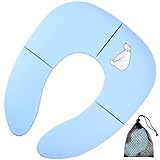 Faltbarer Toilettensitz Kinder Toilettensitz, Reise Klappbar WC Sitz Kinder, Toilettensitz Kinder für Unterwegs, Toilettentrainer Sitzverkleinerer Toilette für Kleinkind/Kinder Töp