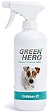 Green Hero Knabber-EX Erziehungsspray für Hund & Katze Verhindert Knabbern & Ankauen von Möbeln Schuhen u.v.m. Bitterspray Knabberstopp 500 ml