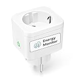 Meross WLAN Steckdose mit Strommessung, Stromerzeugung messen für Balkonkraftwerk, 16A Bluetooth Smart Steckdose funktioniert mit Alexa, Google Home, Smart Plug mit Sprach- und Fernsteuerung, 1 Stück