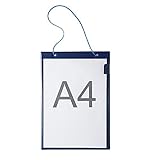 Auftragstasche DIN A4 ohne Schlüsselfach zur Aufnahme von Werkstattaufträgen, Fahrzeugschein etc., 10 Stück, Farbe blau