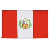 AZ FLAG Flagge Peru 150x90cm - Peruanische Fahne 90 x 150 cm feiner Polyester - flaggen