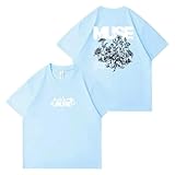 Jimin Muse Album T-Shirt AR-My Graphic Support lockeres Baumwollshirt(A Blue,M)