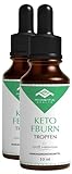 Keto FBurn Tropfen | Ketogen K Drops | Ketose Liquid | Kohlenhydratblocker | schnell und extrem | Einfach | 10 ml (2x)