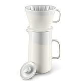 Tchibo Kaffeekanne, 700 ml, mit Filter für Handaufguss, Filtergröße 2, Keramik, weiß