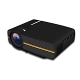 Upgrade Mini Projektor 1080P 1800 Lumen Tragbarer LCD LED Projektor Heimkino USB Kompatibler 3D Beamer (Farbe: Schwarz Größe: YG410)