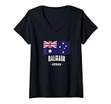 Damen Stadt von Balmain, Australien | AU Australische Flagge - T-Shirt mit V-Ausschnitt