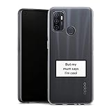 DeinDesign Silikon Hülle kompatibel mit Oppo A53 s Case transparent Handyhülle Mama Motivation Motiv ohne Hintergrund