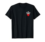 King of Hearts Pokerkarte Valentinstag Königliche Krone Tasche T-Shirt