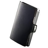 I-CLIP, Unisex , Original Slim Wallet Leder Geldbörse - Premium Portemonnaie - Kartenetui - Black - Kreditkartenetui mit Geldklammer - Soft Touch, RFID-geschützt, Black