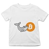 Bitcoin Whale Cryptocurrency Logo T-Shirt Unisex für Männer Frauen Funshirt Merch lustige Motive