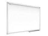 ALLboards Magnetisches Whiteboard 120x90cm Magnettafel mit Aluminiumrahmen und Stifteablage, Weiß Magnetisch Tafel, Trocken Abwischbar, Wiederbeschreibbar Weißtafel