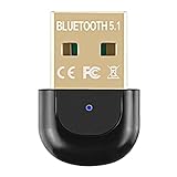 ILamourCar Bluetooth Adapter, Bluetooth Dongle USB 5.1 EDR Bluetooth Stick für Desktop, Laptop, Drucker, Headset, Maus, Tastatur, Lautsprecher, Gamepad, Kompatibel mit Windows 7/8.1/10