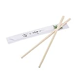 China 100 Paar Bambus-Essstäbchen, wieder 21 cm, einzeln verpackte Einweg-Essstäbchen