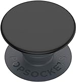 PopSockets: PopGrip Basic - Ausziehbarer Sockel und Griff für Smartphones und Tablets [Top Nicht Austauschbar] - Schwarz