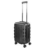 bugatti Galatea Hartschalenkoffer 55x38x23,5 cm - 38L, 4 Rollen mit TSA Zahlenschloss, schw