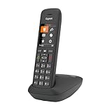 Gigaset C575 - Schnurloses DECT-Telefon - großes Farbdisplay mit moderner Benutzeroberfläche - Adressbuch für 200 Kontakte - Jumbo-Modus - Schutz vor unerwünschen Anrufen, schwarz