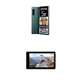 Sony Bundle Xperia 5 IV (5G Smartphone, 6,1 Zoll, 4K HDR 120 Hz OLED-Display) 24+12 Monate Garantie [Amazon Exklusiv] grün Vlog-Monitor XQZ-IV01 Schwarz