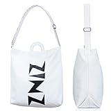 Zinz Hobo Bag Canvas Tote Schultertasche wiederverwendbare Einkaufstasche für Shopping, Reisen, Pendeln und Freizeit, große Kapazität, Weiá (weiß), X-Large