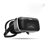 FIYAPOO VR Brille, 3D HD Virtual Reality mit Touch- Taste/Schalter für iPhone XR 8 7 6 6s/Plus,Samsung Plus/Edge Note 9 8,Huawei Android Handys mit 4,7-6,53 Zoll（Schwarz）