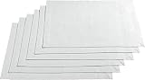 REDBEST Tischset, Platzset, Untersetzer Uni 6er-Pack Seattle, 100% Baumwolle - Robustes, glattes Gewebe, mit hochwertigem Kuvertsaum, weiß Größe 30x45 cm (weitere Farben)