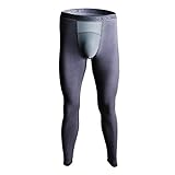 SHUAISHUAI Slim Long Youth Pants Herren Leggings Elastic Separated Bag Sexy Herrenhosen Cargo Hosen Herren Beige (Grey, XL)