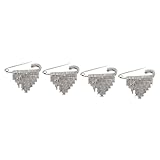 Lurrose 4 Stück Brosche Strass-abzeichen Bling-neuheits-pin Ansteckblume Im Knopfloch Basteln Große Hochzeit Brustnadel Schmucknadel Windel Braut Frauenkleidung Glas Jahrgang