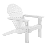 Raburg Gartensessel Adria Premium - Akazie Hartholz, WEIß - lackierter XXL Design-Gartenstuhl Canadian Adirondack Deck-Chair/Hamburger Alsterstuhl