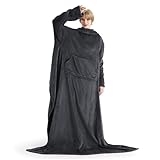 BEDSURE Decke mit Ärmeln als Geschenke für Frauen - Kuscheldecke, Anthrazit Erwachsene Ärmeldecke, Flauschige Ganzkörperdecke zum anziehen, Tragbare Decke warm Wearable Blanket als TV Deck