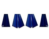 ORIGINAL PlateART Aluminium Profil Set Nische für 3mm Duschrückwand oder Küchenrückwand (Blau matt) 2 x Inneneck-Profil, 2 x Abschluss-Profile), 250 cm Länge)