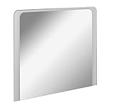FACKELMANN LED Spiegel Milano 100 / Wandspiegel mit Design-LED-Beleuchtung/Maße (B x H x T): ca. 100 x 80 x 3 cm/Lichtfarbe: Kaltweiß/Leistung: 15,5 Watt/Badspiegel mit austauschbaren LEDs