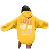 Kapuzenpullover mit Aufschrift 'Jesus Love Like Jesus', Y2K-Buchstabe, christliches Land mit Kapuze, religiöse, trendige Grafik-Sweatshirts, niedlich, Herbst, Vertrauen in den Herrn, J