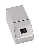 FACKELMANN E-Box für Spiegelschrank Finn/Schalter und Steckdose mit Klappe/Maße (B x H x T): ca. 6,5 x 6 x 12 cm/hochwertige E-Box fürs Badezimmer und WC/Farbe: Silber/Breite: 6,5 cm